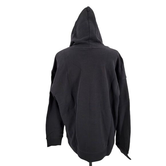 Adidas Originals Hoodie Womens Large Black White Trefoil Pullover Sweatshirt NEW - Picture 6 of 16